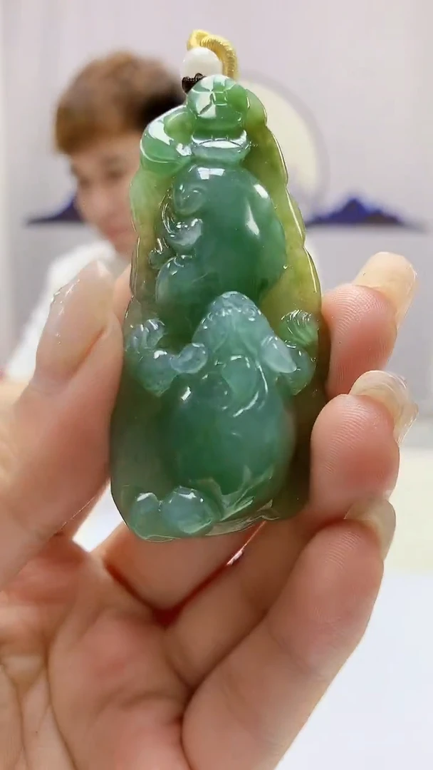 定制翡翠未镶嵌4868ms-毛货12金蟾