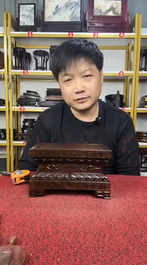 木非洲黑檀金刚底座20*13*12CM