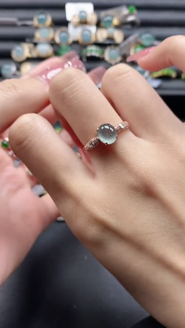 【闪购商品】翡翠戒指银S925镶嵌1111