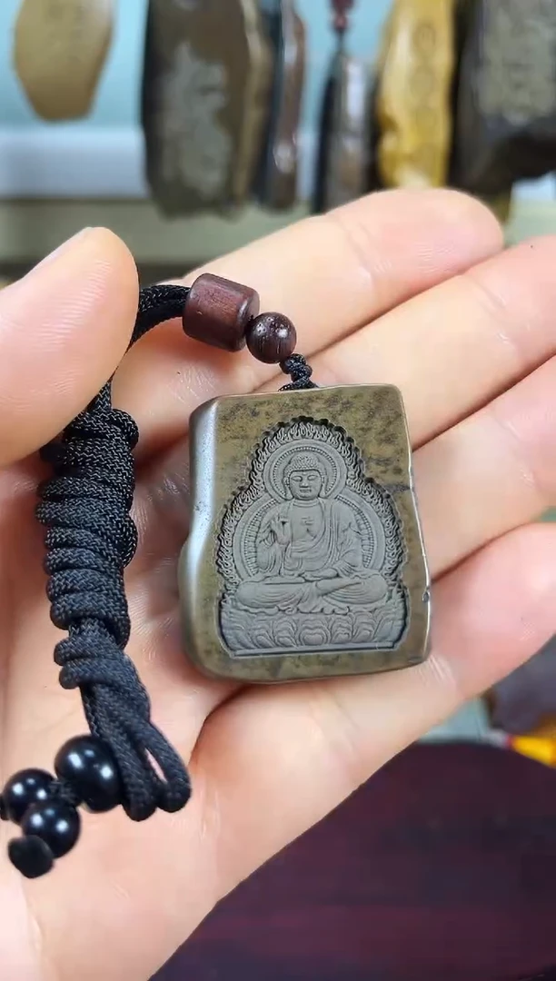 原石雕刻手把件  默认打孔穿绳20