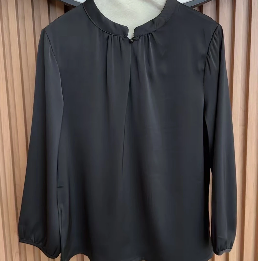 新中式气质显瘦纯色上衣7872