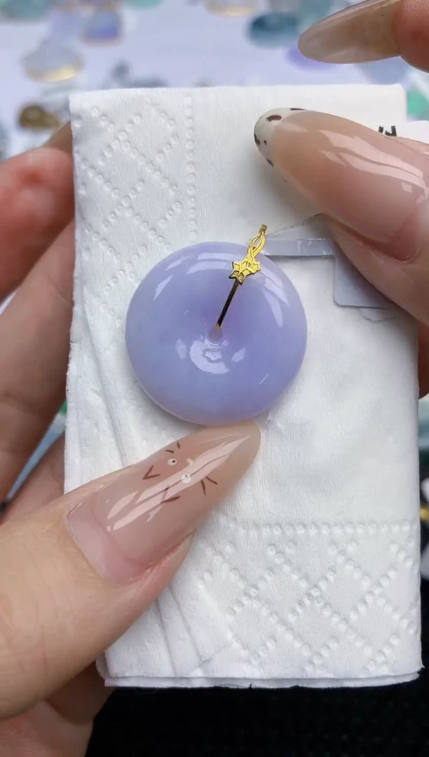 翡翠18K金镶嵌颈饰324   天然翡翠A货