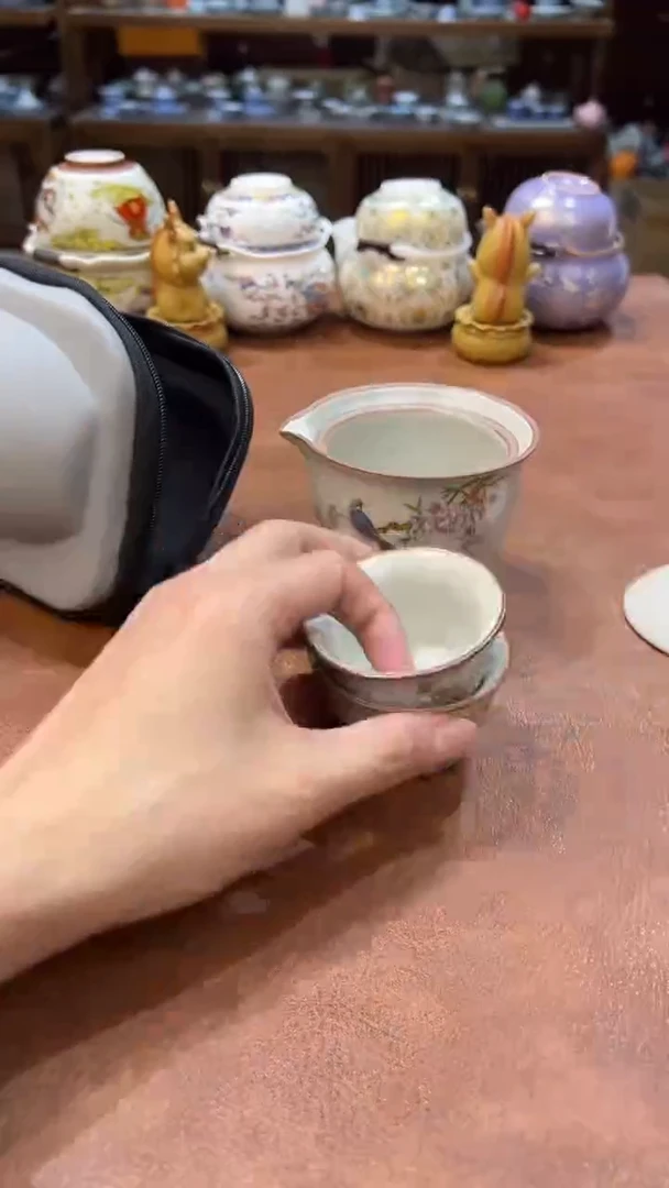 真的很便宜会开片的旅行茶具