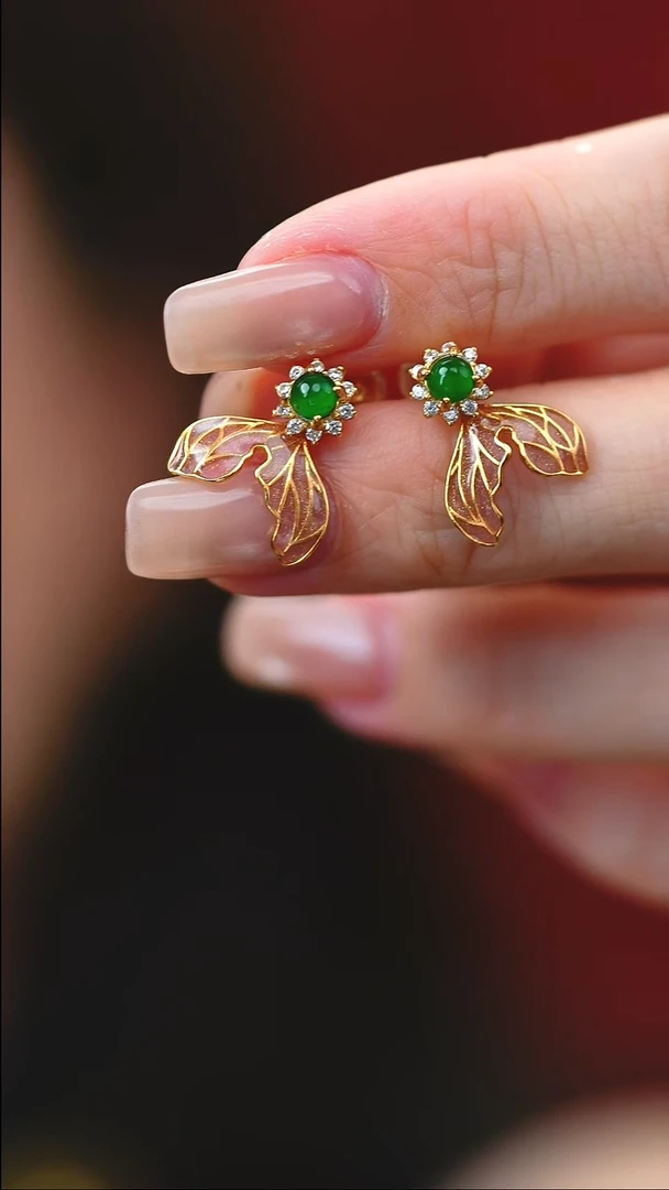 银S925镶嵌戒指翡翠新款