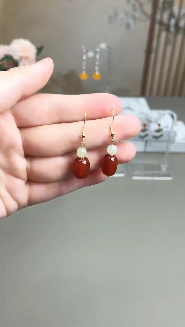 未镶嵌耳饰玛瑙/玉髓335