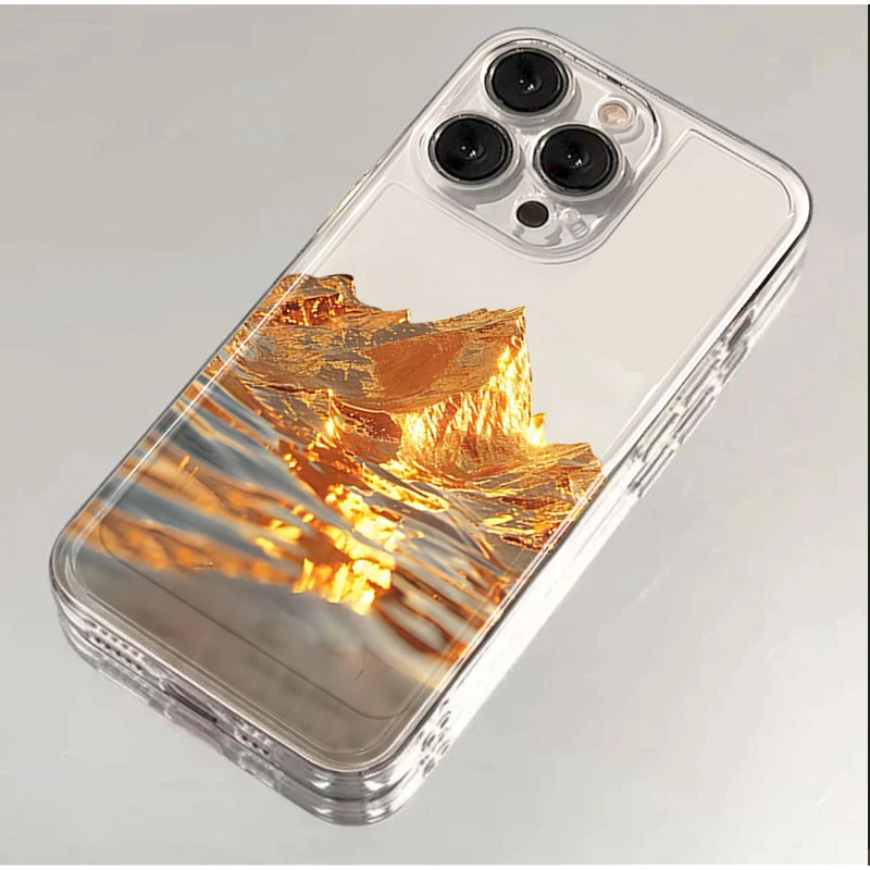 日照金山适用iphone1615卡通手机壳苹果13透明12华为vivo小米oppo