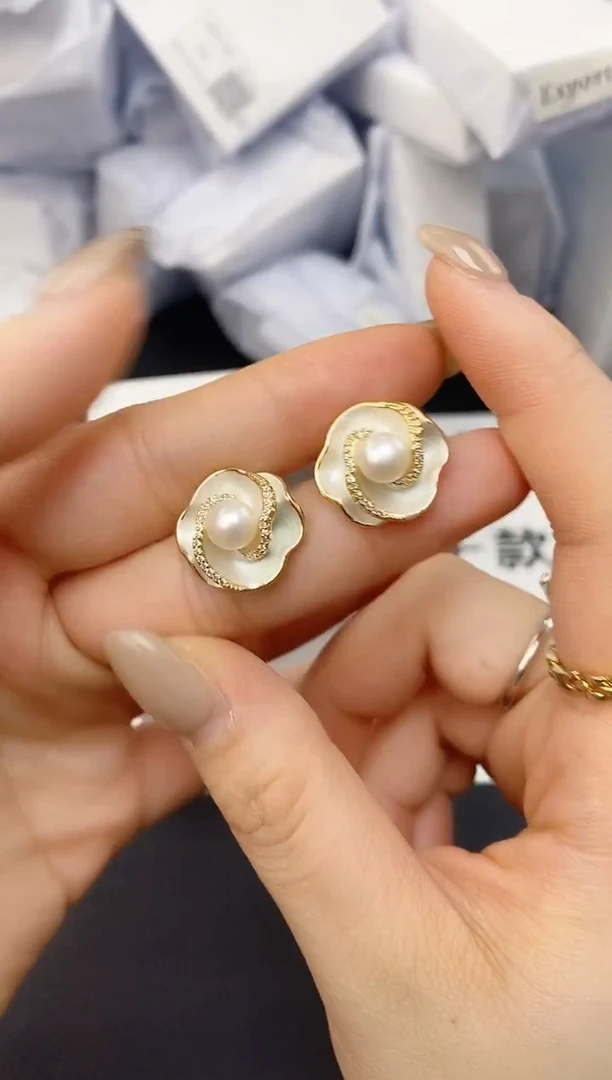 未镶嵌耳饰淡水珍珠ed1083