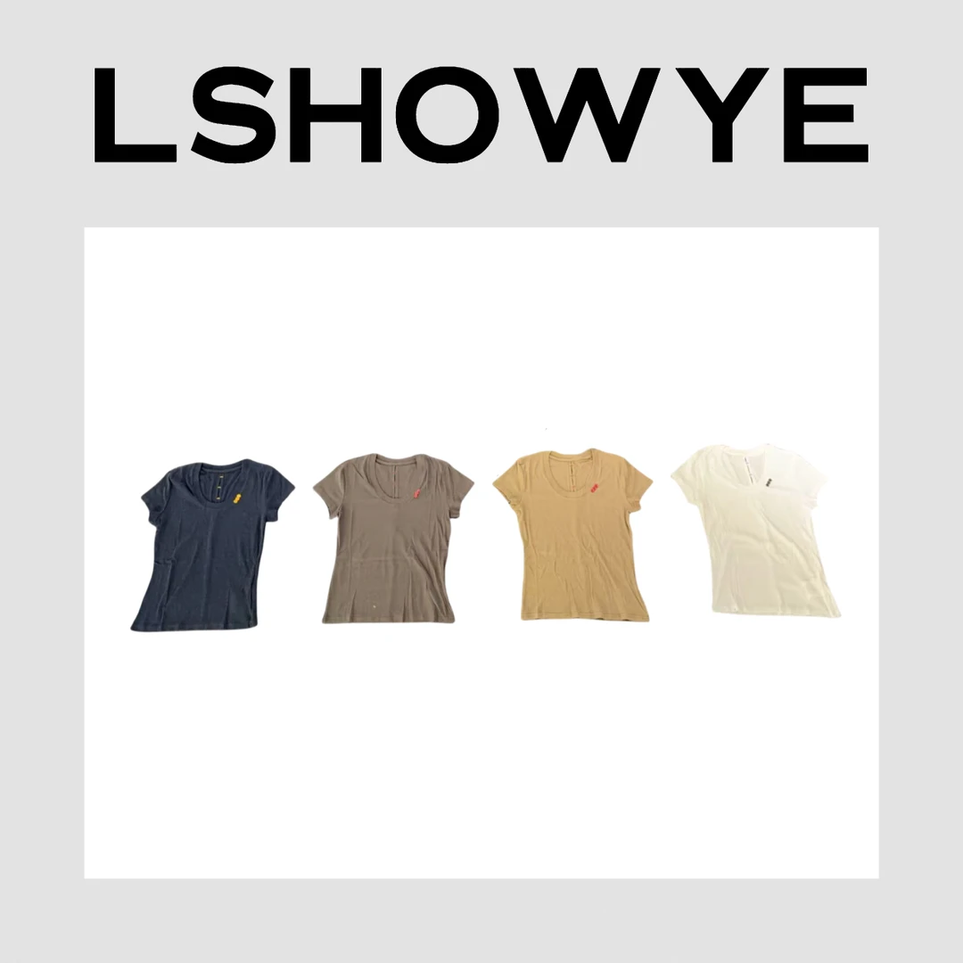 LSHOWYE｜三粒扣后背封线短袖T恤 25236
