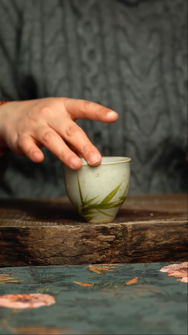 【闪购商品】杯釉下彩手工手绘同款陶器