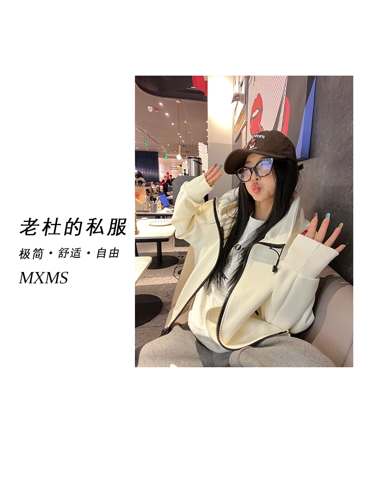 （麦欢尼）25046-“定制大拉链”韩系潮牌休闲时尚显瘦百搭外套