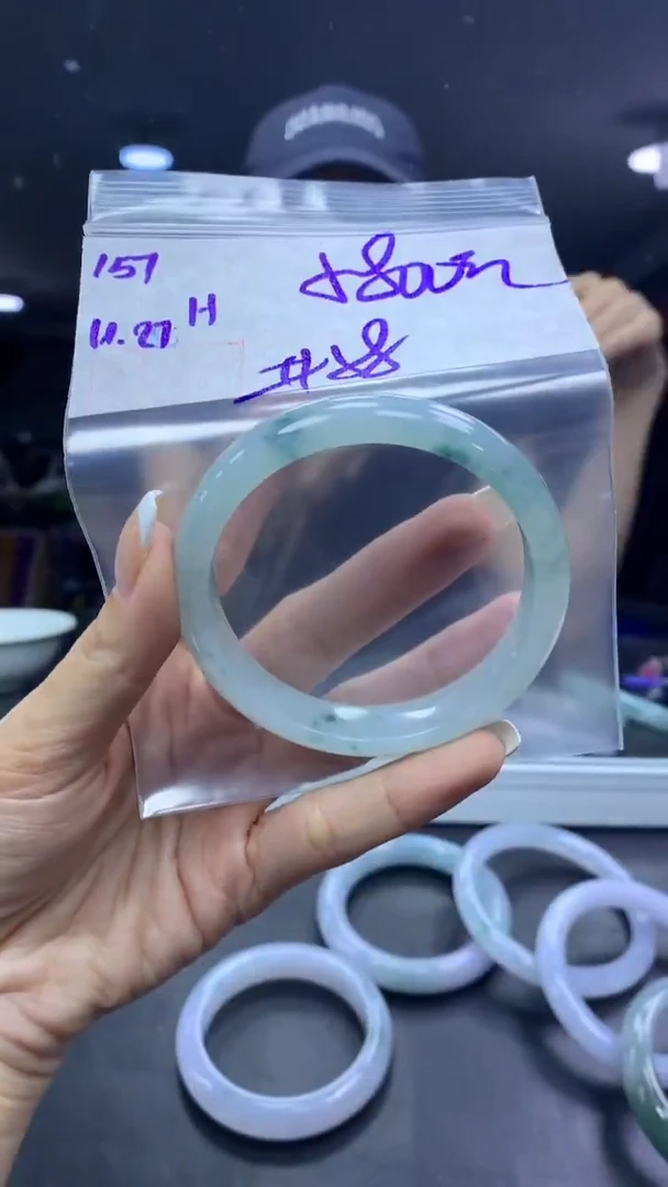 未镶嵌定制翡翠157手镯58+5280元+拍一发一