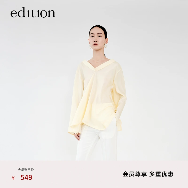 【商场同款】edition夏款解构空气感桑蚕丝上衣#EBC2TOP012