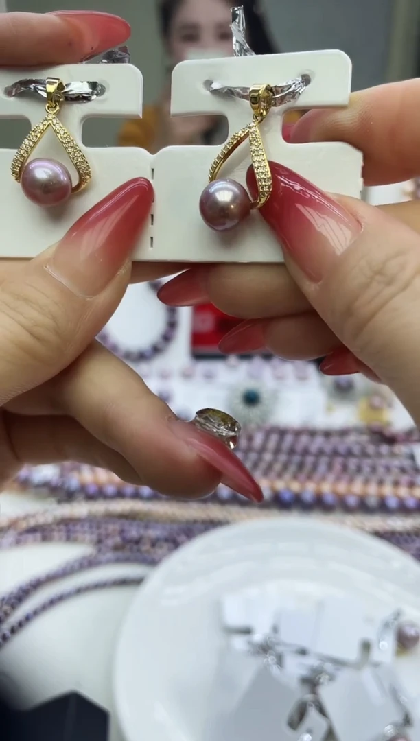 未镶嵌吊坠淡水珍珠紫色系吊坠