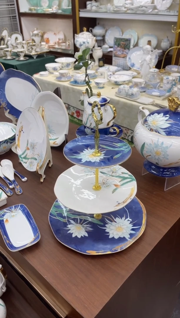 45%以上骨粉骨瓷三层点心盘