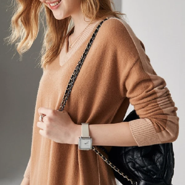 【粉丝福利】秋冬时尚V领山羊绒连衣裙ET20359R-A1