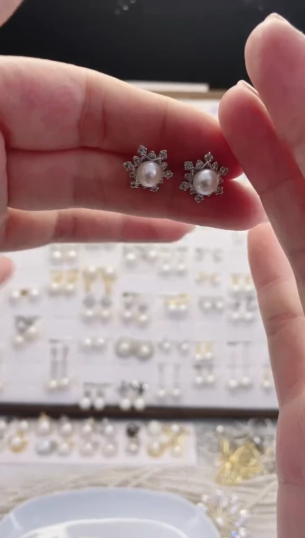 合金耳饰淡水珍珠66