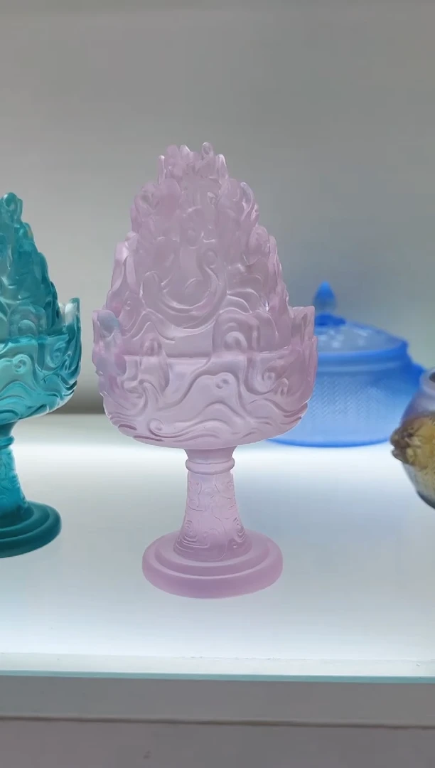 手工艺品琉璃古法琉璃博山炉