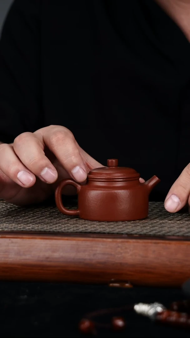 茶壶紫砂原矿朱泥德钟壶100cc