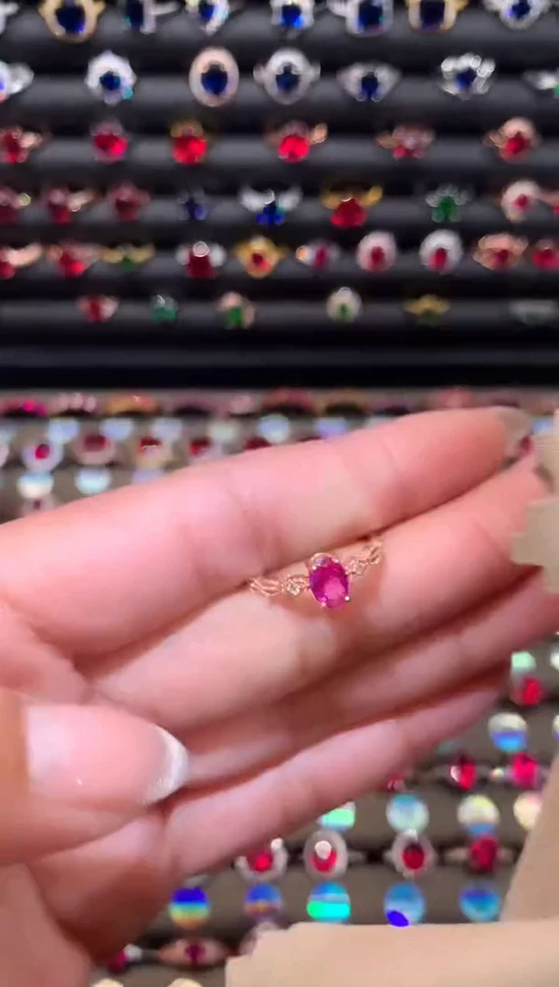 【闪购商品】蓝宝石戒指银S925镶嵌57