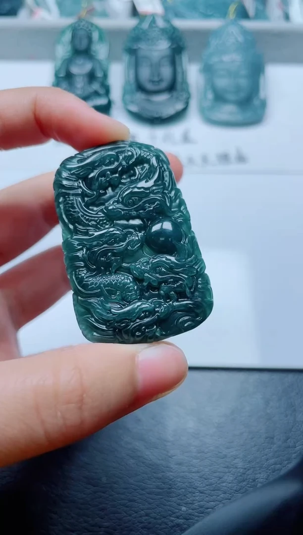 颈饰未镶嵌翡翠 多样性发货随机发货-绿九龙牌