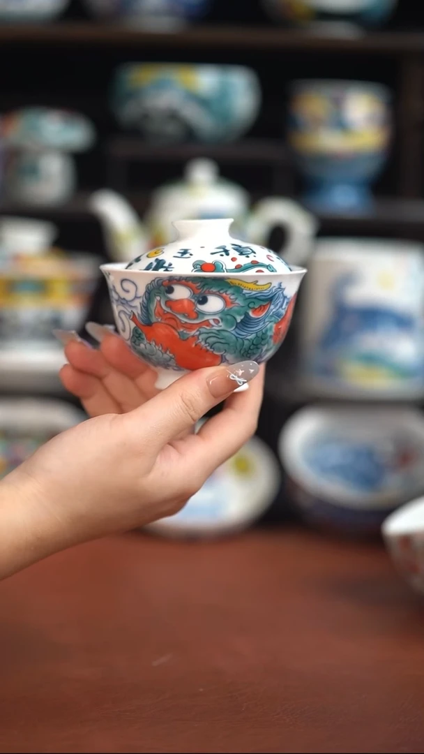 昨明貔貅盖碗（微瑕福利）