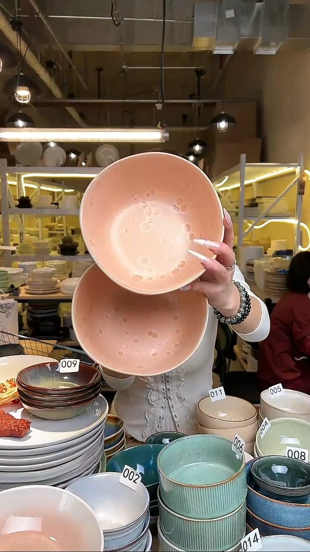 瓷105外贸尾货高温釉下彩陶瓷餐具默认微瑕