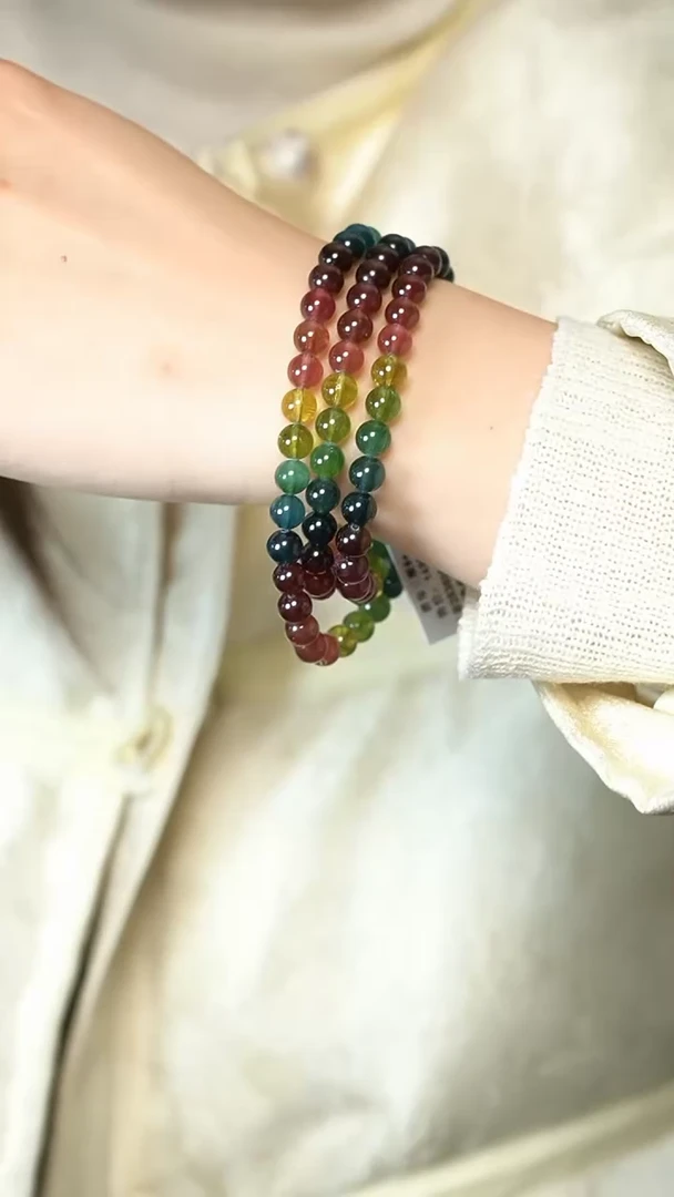 【闪购商品】碧玺手链未镶嵌LB2536约6mm多样性发一件
