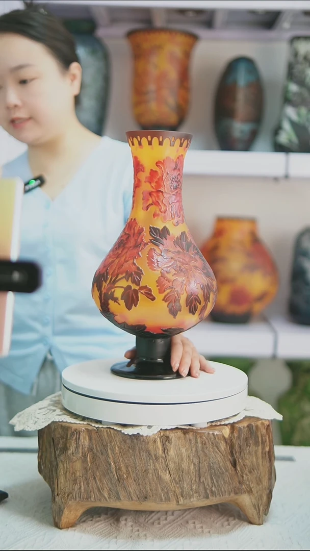 手工艺品琉璃【13】格雷花瓶
