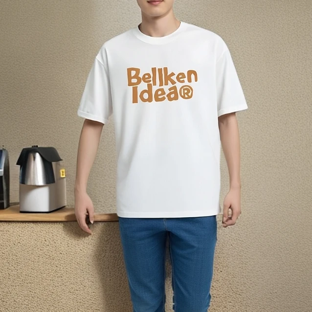 夏季简约t恤男短袖美式潮流男士体恤百搭宽松休闲半袖白色