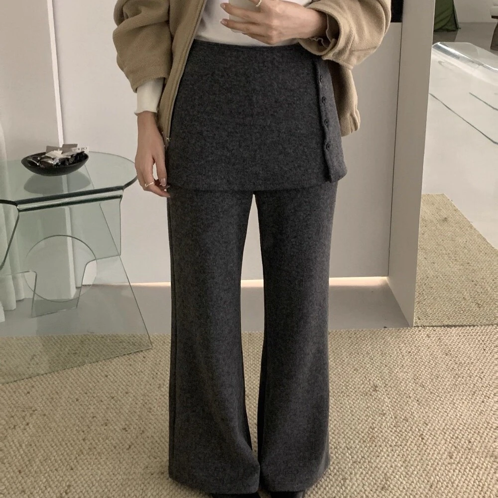 可拆卸屁帘孕妇裤秋冬装加绒裤显瘦百搭无托腹休闲裤设计感拖地裤