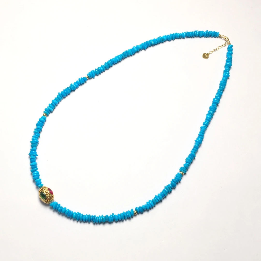 【厚爱公主专享】18K金绿松石睡美人项链XLY5021348多样性发一