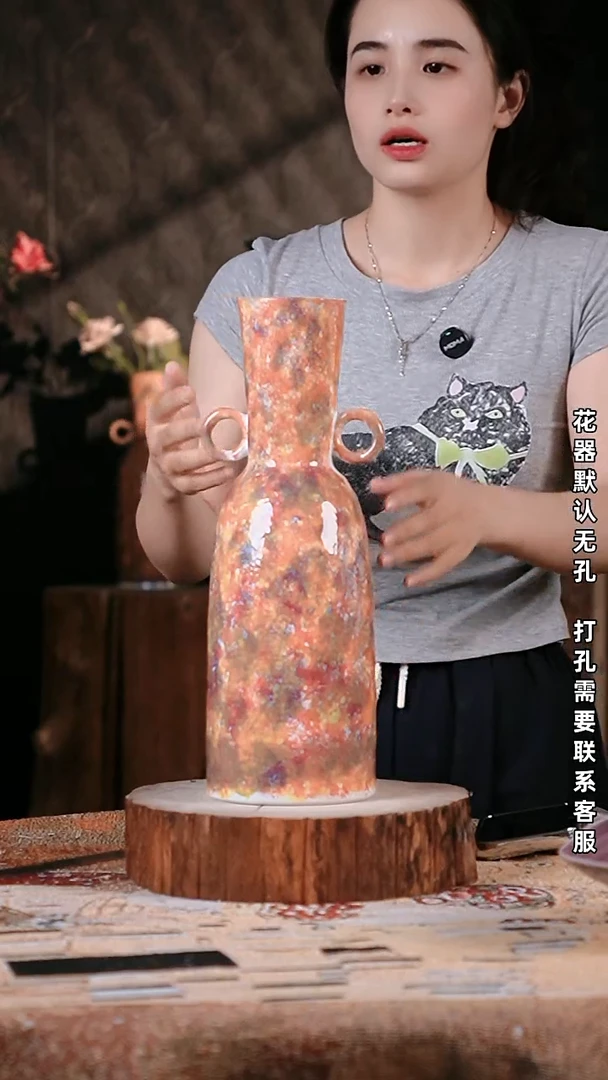 摆件景德镇高温陶瓷摆件8*36