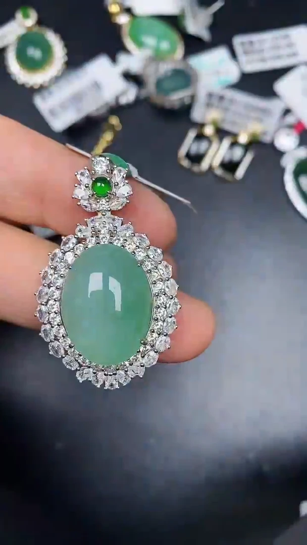 银S925镶嵌戒指翡翠3940