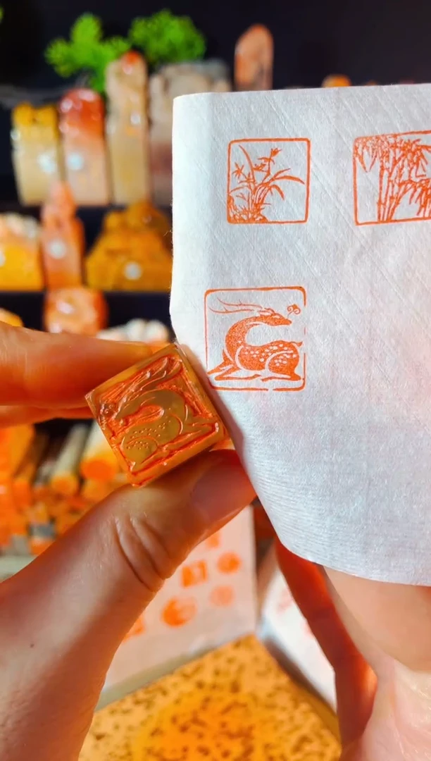 【闪购商品】巴林石印石手工篆刻《仙鹿》2.0