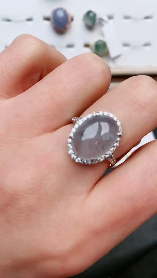 【闪购商品】翡翠戒指银S925镶嵌....