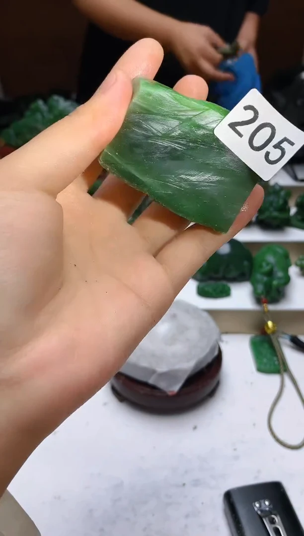 未镶嵌和田玉（碧玉）珠宝半成品釚*鈺1