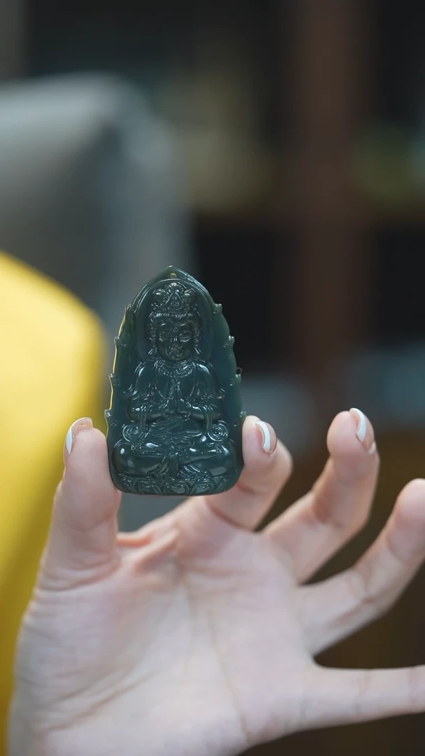 颈饰未镶嵌和田玉观音