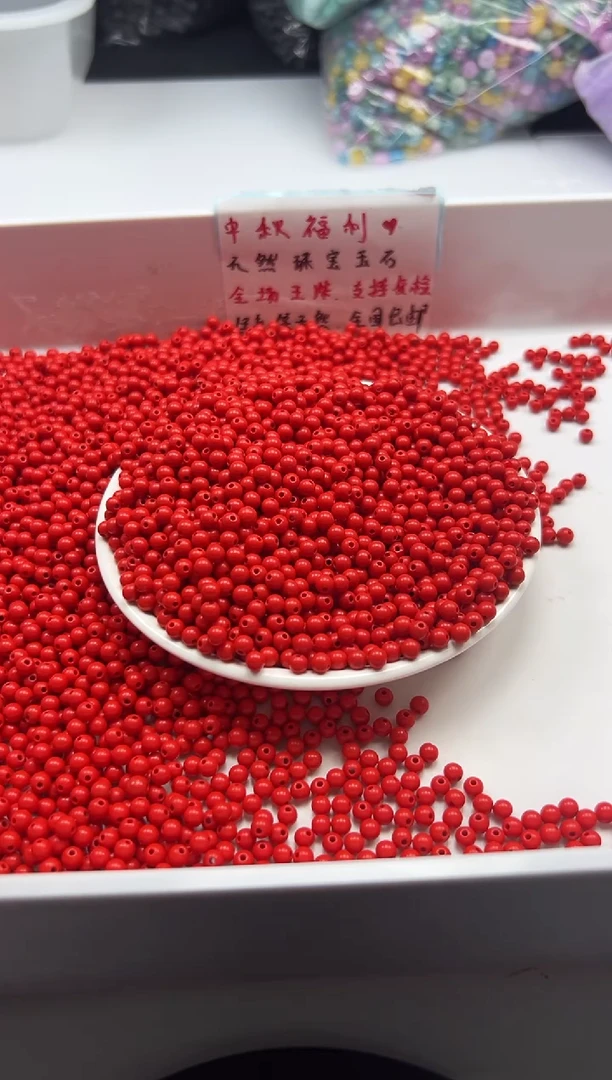 颈饰未镶嵌南红玛瑙w81锦红南红4mm*50颗