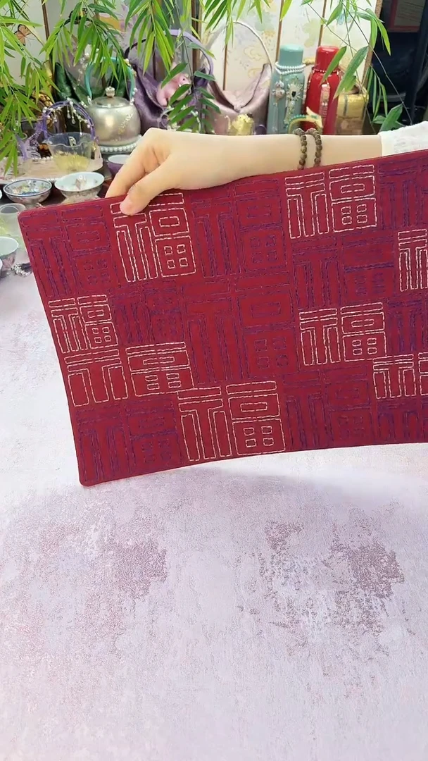 27号百福刺子绣茶席