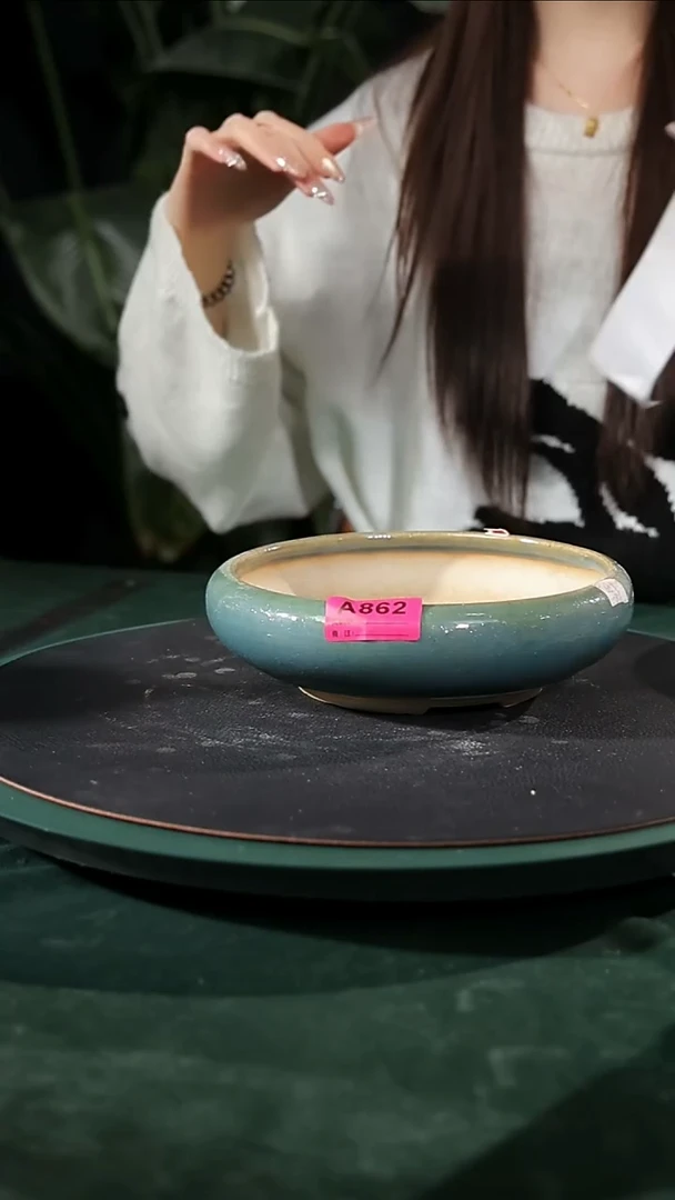 【石湾花盆】7.5寸下弦鼓型盆862