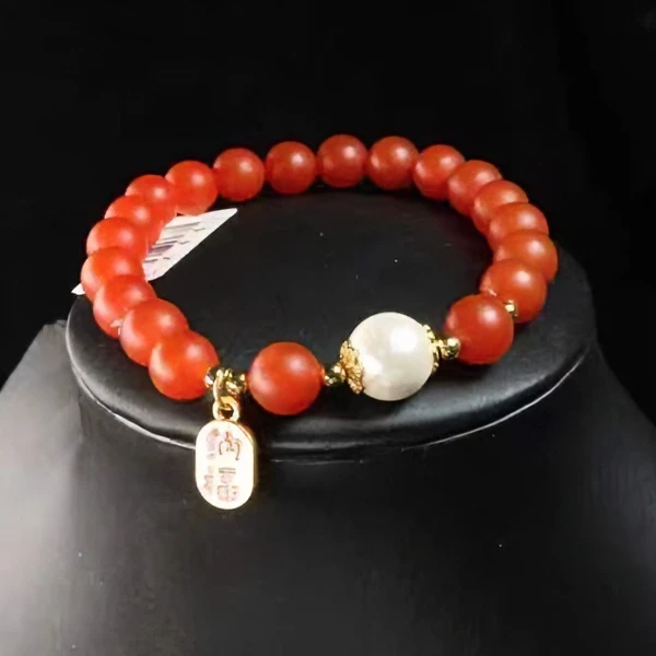 广金珠宝店-天然玛瑙红手串-CX46-新人福利-模版