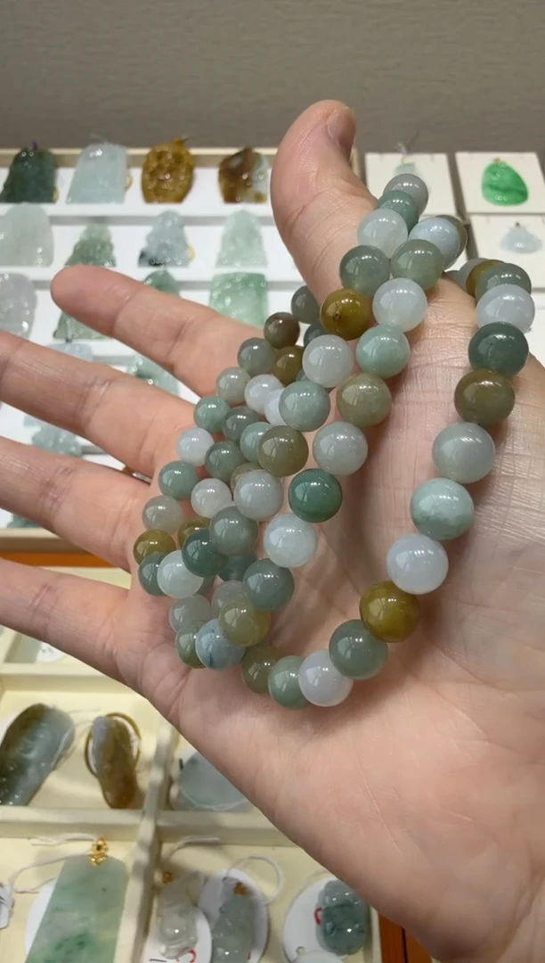 未镶嵌挂件翡翠A货翡翠多样性小多宝手串发一件