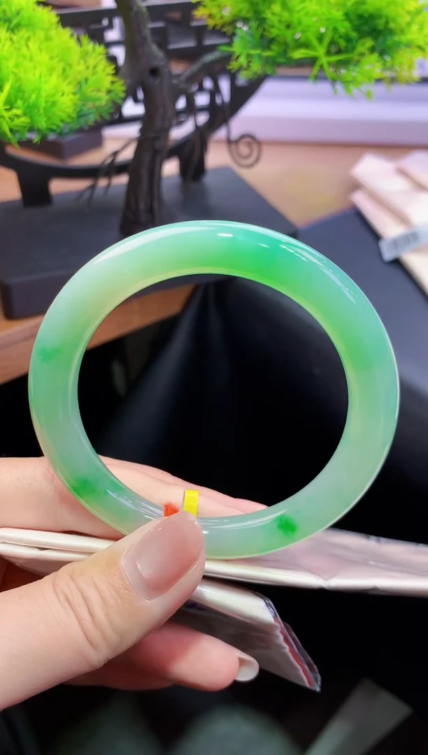 未镶嵌手镯翡翠f34天然A货缅甸翡翠58.4