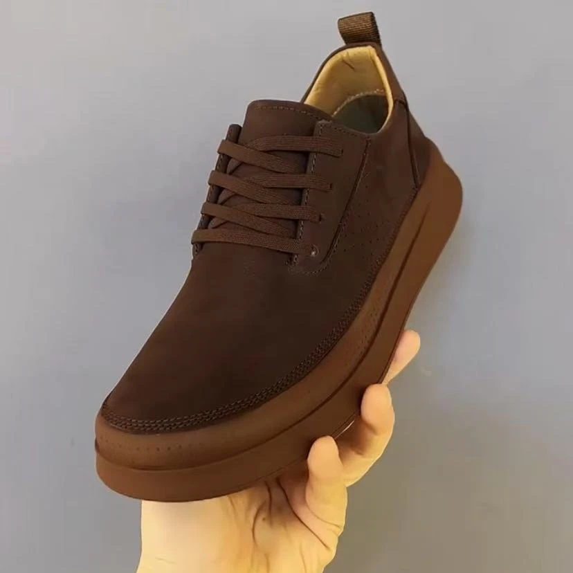 新款高品质全皮面休闲百搭男鞋