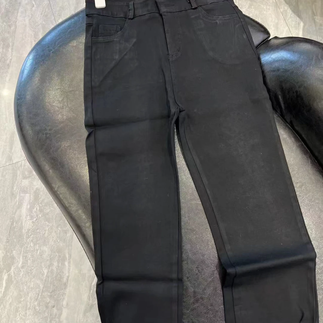 23057 新款黑色高级感显瘦烟管裤