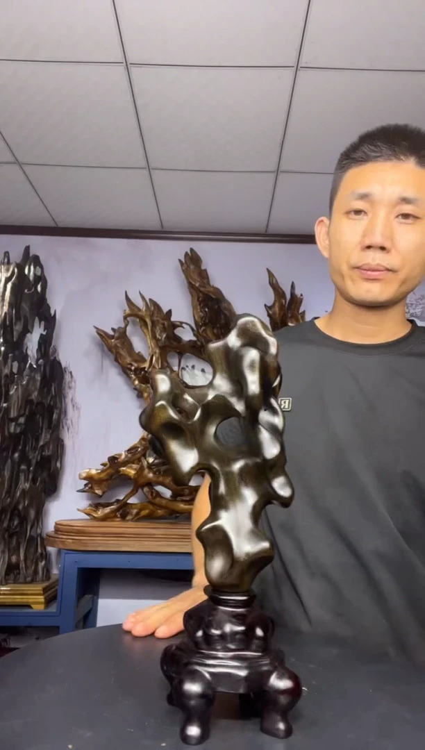金丝楠木雕款身**学金丝楠木工艺品摆件