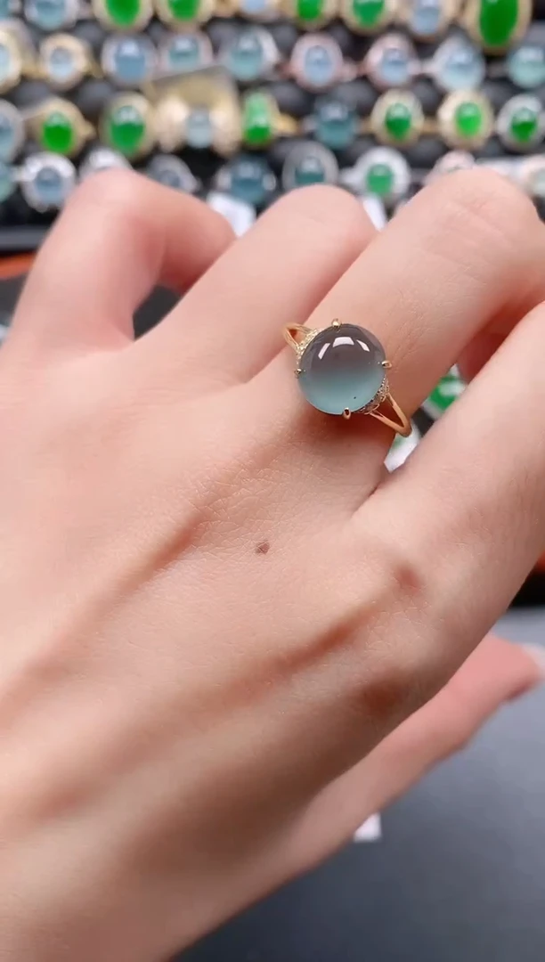 银S925镶嵌戒指翡翠1111