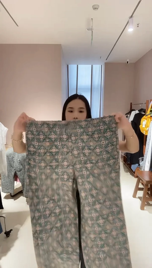 花裤子蓝绿花199