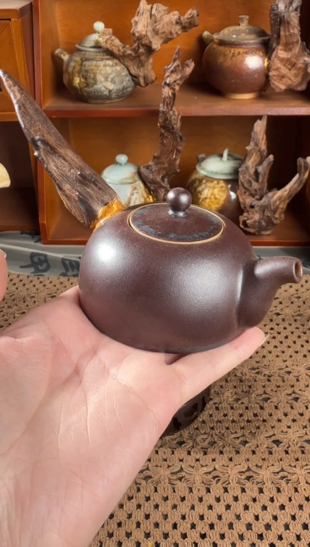 原创柴烧手工茶壶