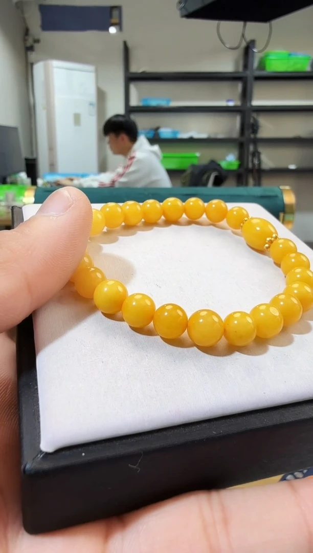 手链蜜蜡未镶嵌晶0157 约7mm